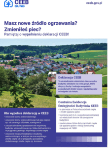 Read more about the article Masz nowe źródło ogrzewania? Zmieniłeś piec? Pamiętaj o wypełnieniu deklaracji CEEB!!